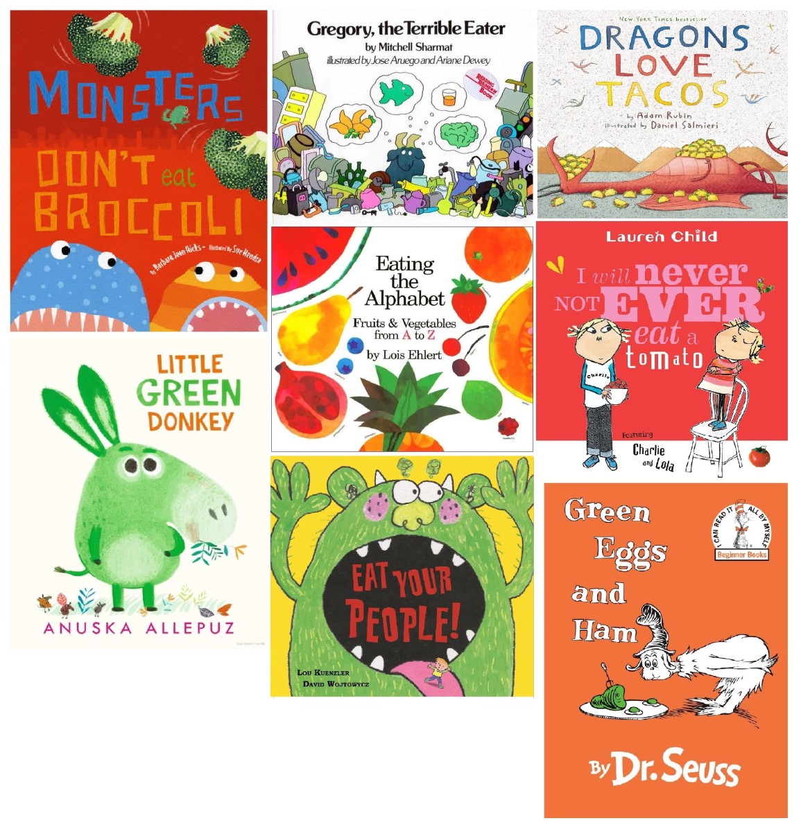 Children's picture books for a picky eater theme