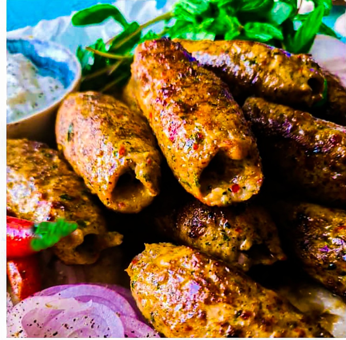 Cheddar Chicken Kabab
