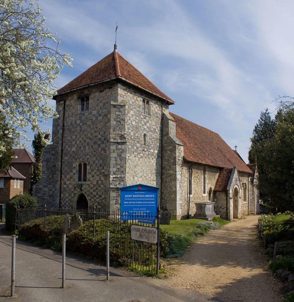 St. Bartholomew's Church in Winchester is King Alfred the Great's final resting place.