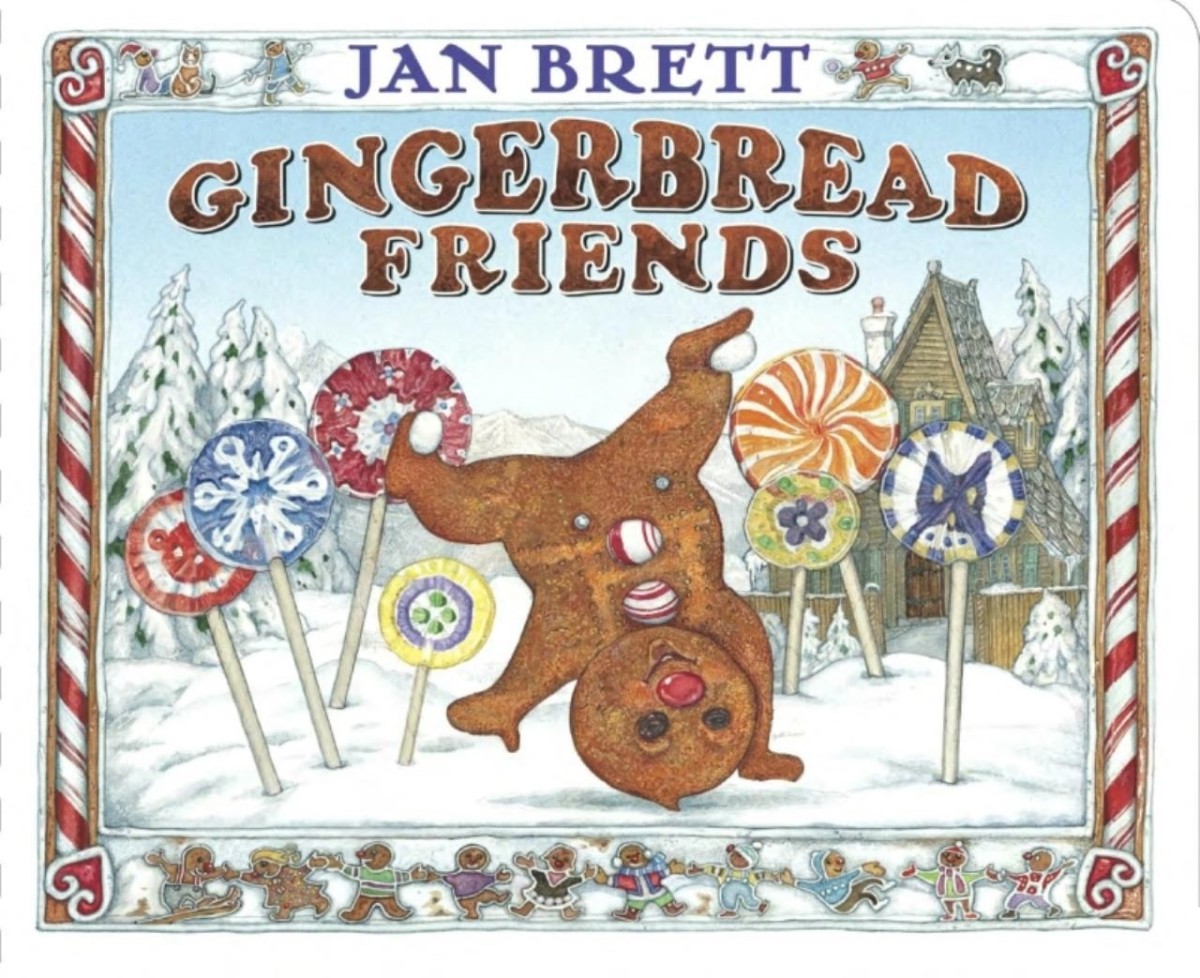 Gingerbread friends is an original story Brett wrote as a follow-up to the Gingerbread Baby.