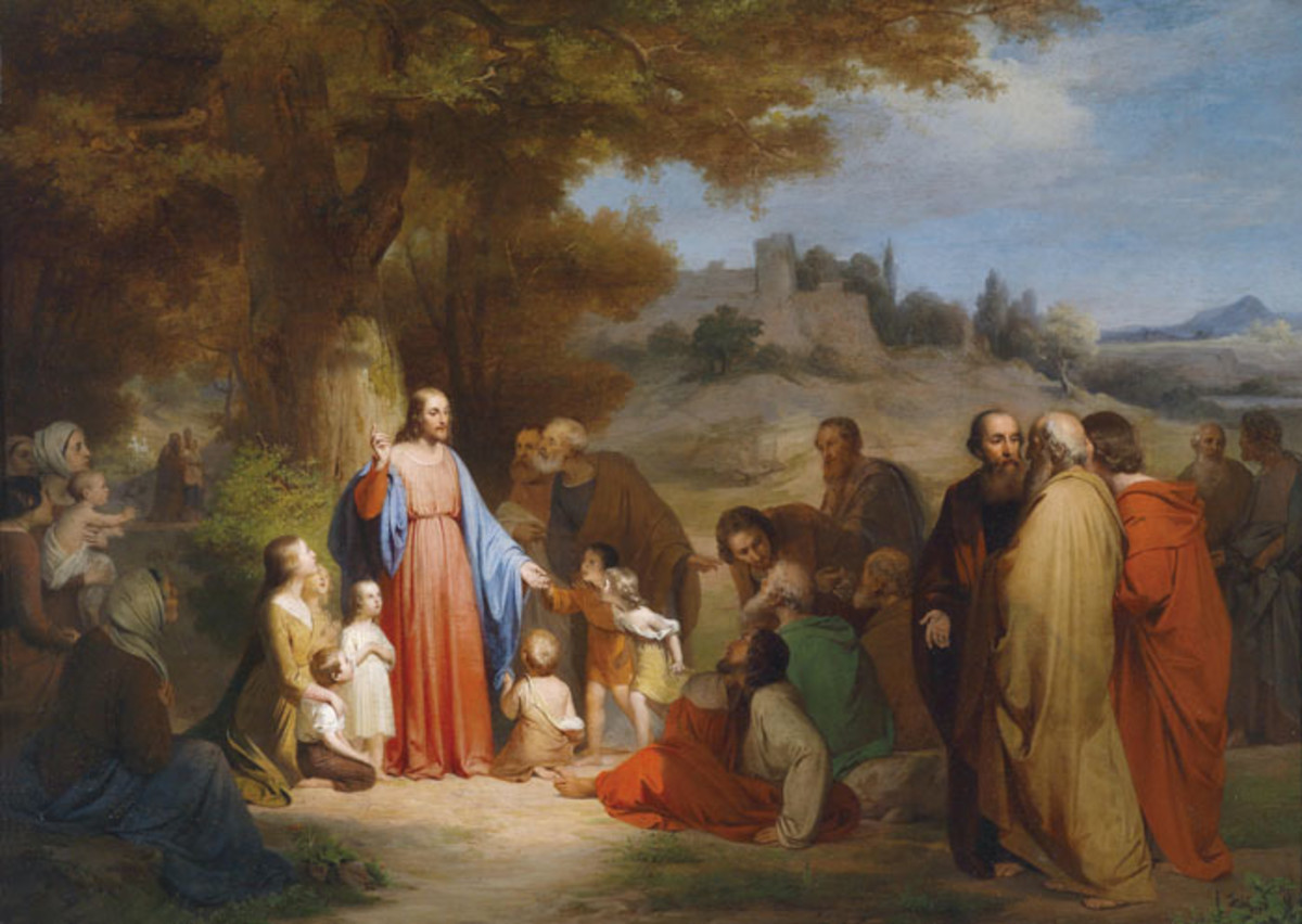 Jesus welcomes the children.