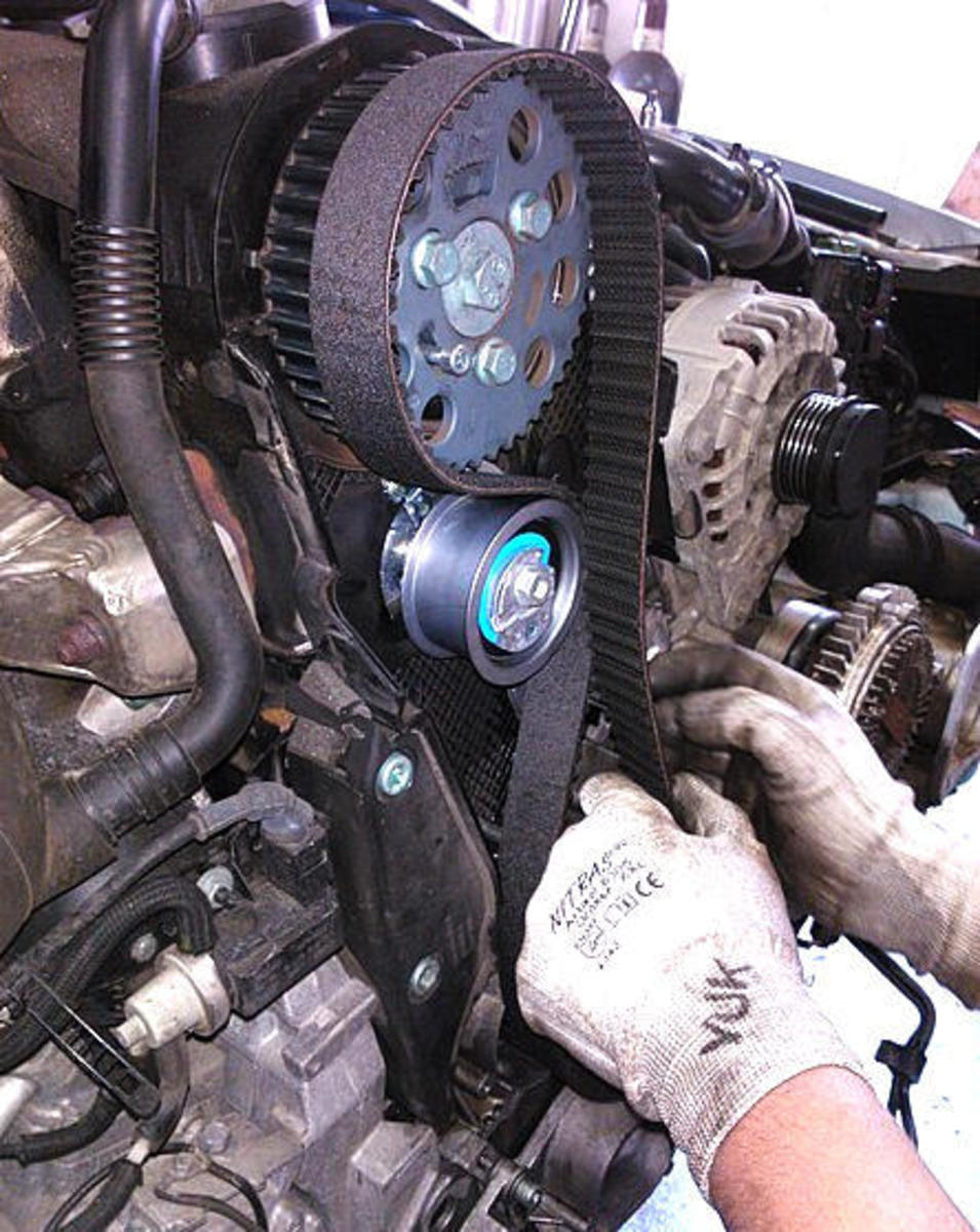 If your timing belt runs the water pump, replace it as well when installing a new water pump.
