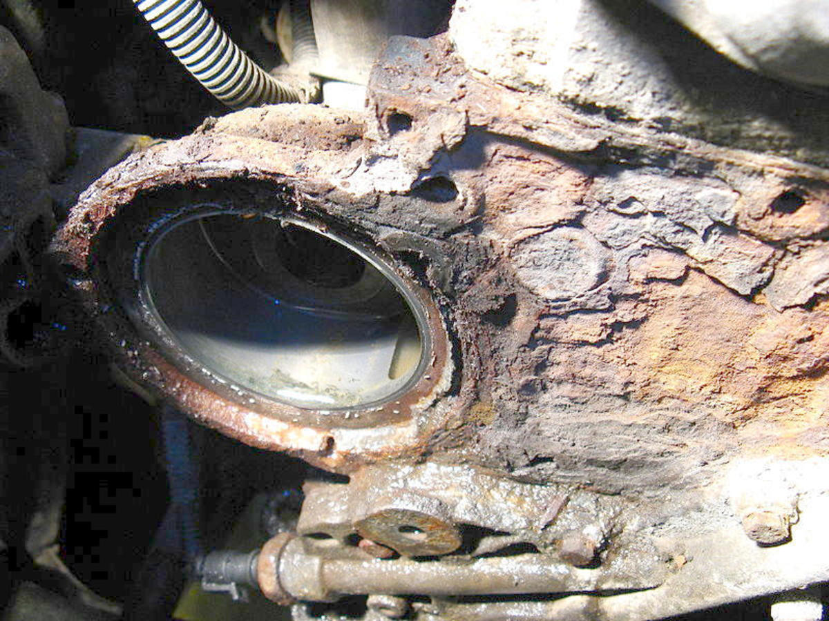 Rust will eat into the water pump seals and cause coolant leaks.