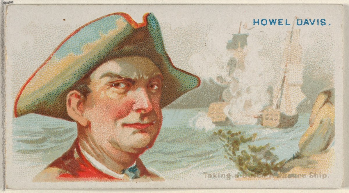 Howell Davis, Taking a Dutch Treasure Ship, from the Pirates of the Spanish Main series (N19) for Allen & Ginter Cigarettes