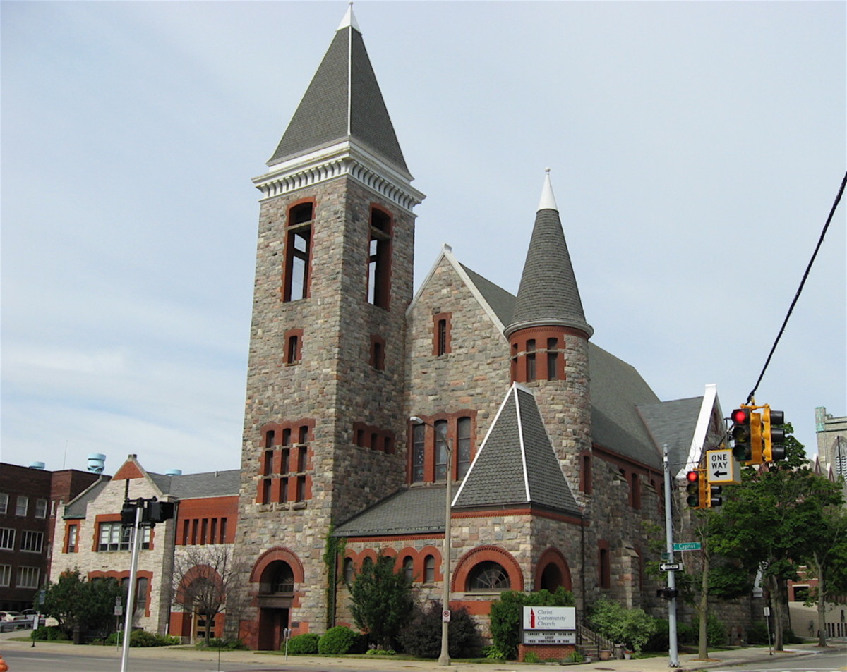 Christ Community Church--note the Richardsonian Romanesque influence