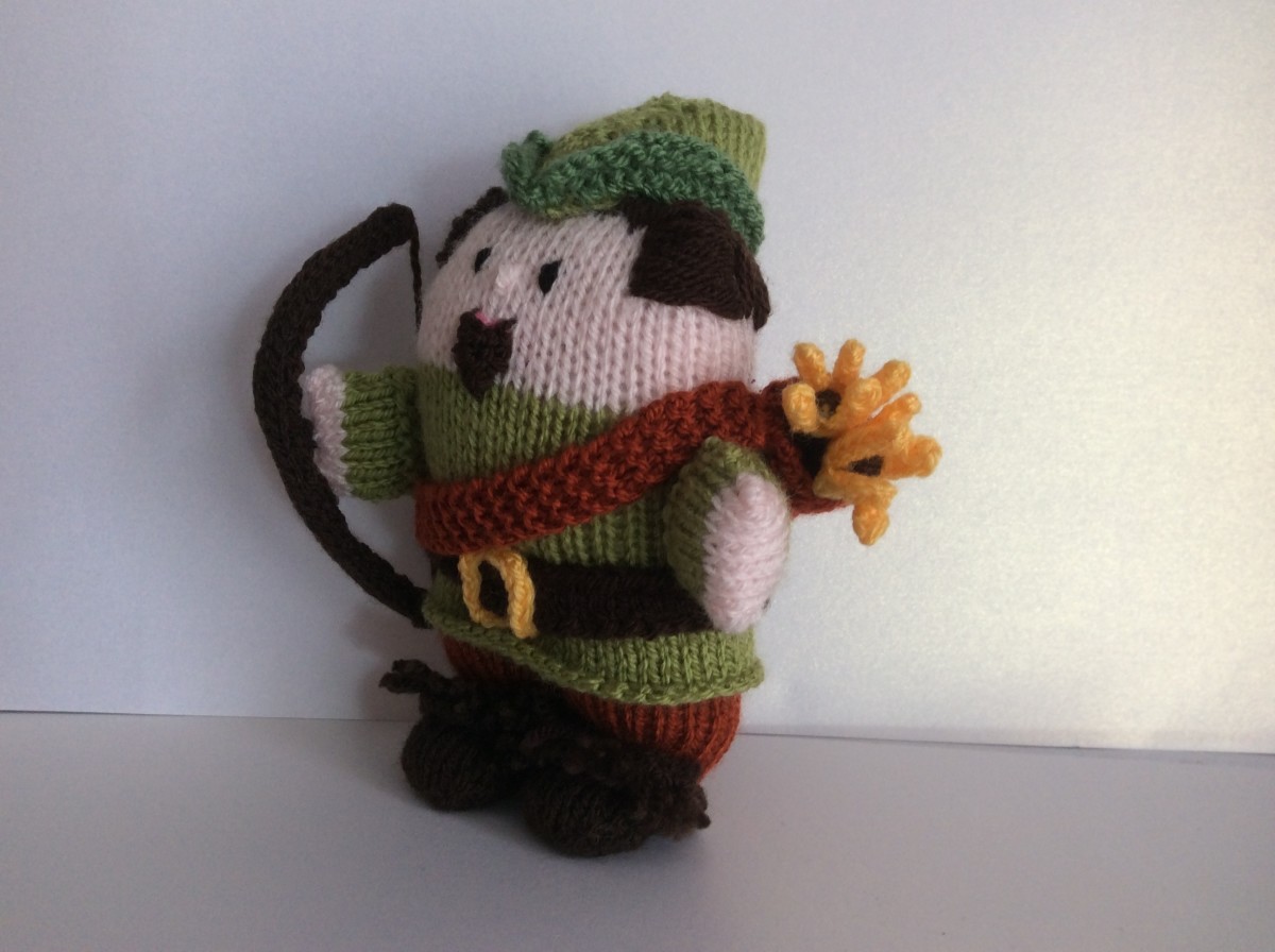 Knitted Robin Hood Doll