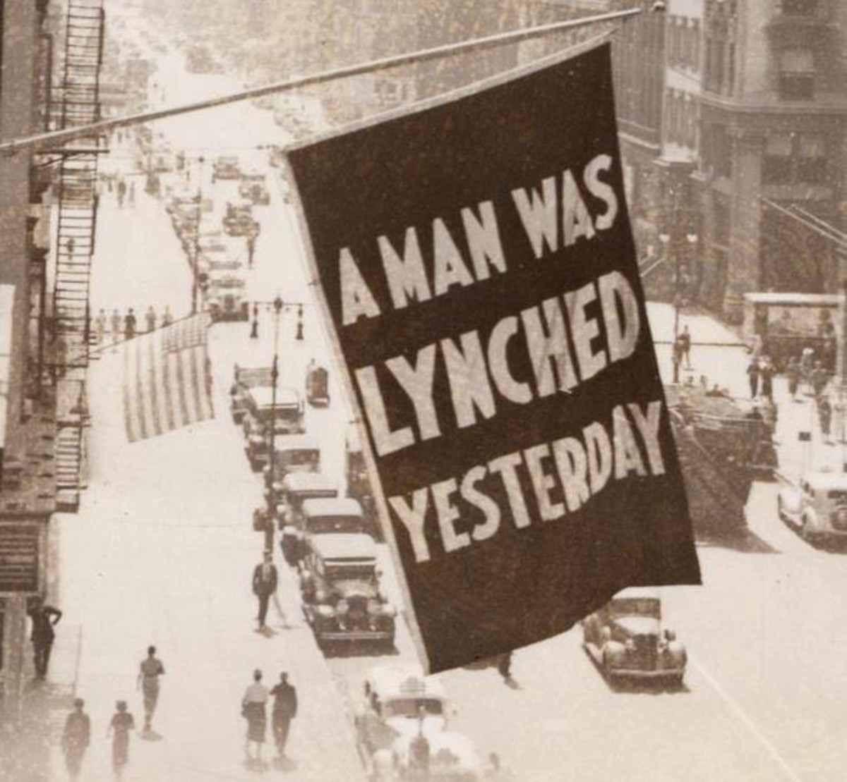 The Fallacy of Racism and its effect upon African American Homes; The flag hung in Harlem -- from the offices of the NAACP during the 1930s -- whenever news of a lynching was received.