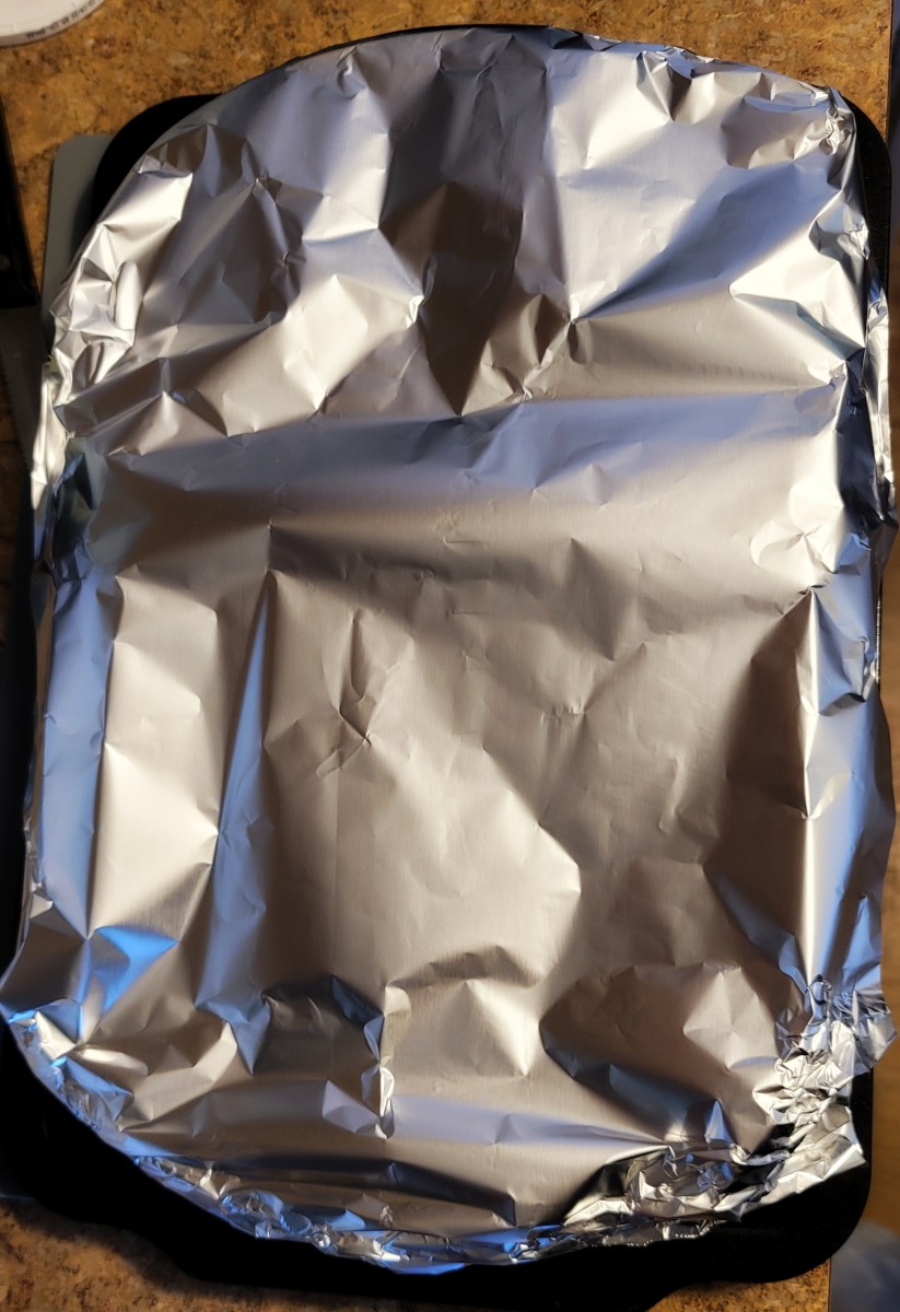 Cover with aluminum foil and bake for 30 minutes.