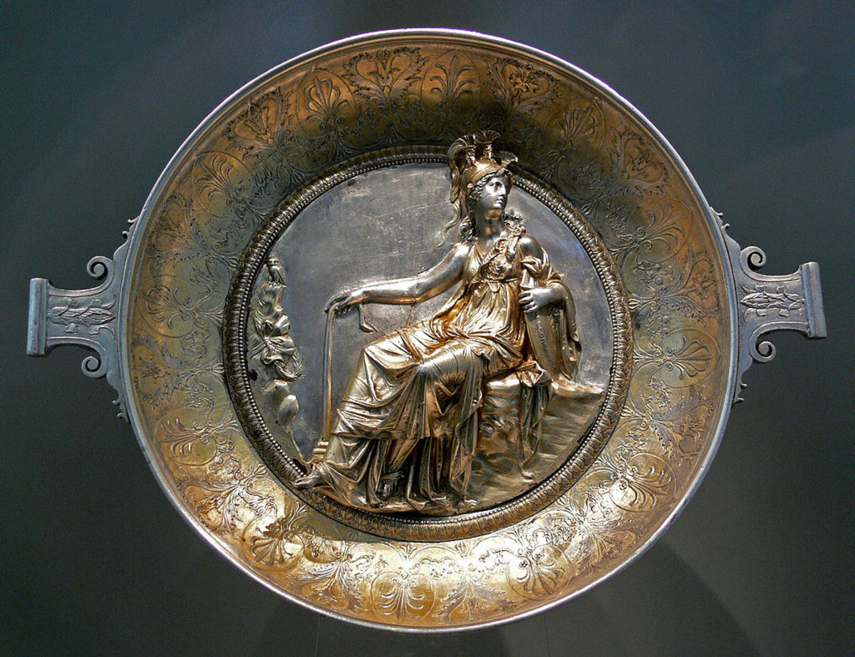 Minerva's Image on a Roman Silver Bowl