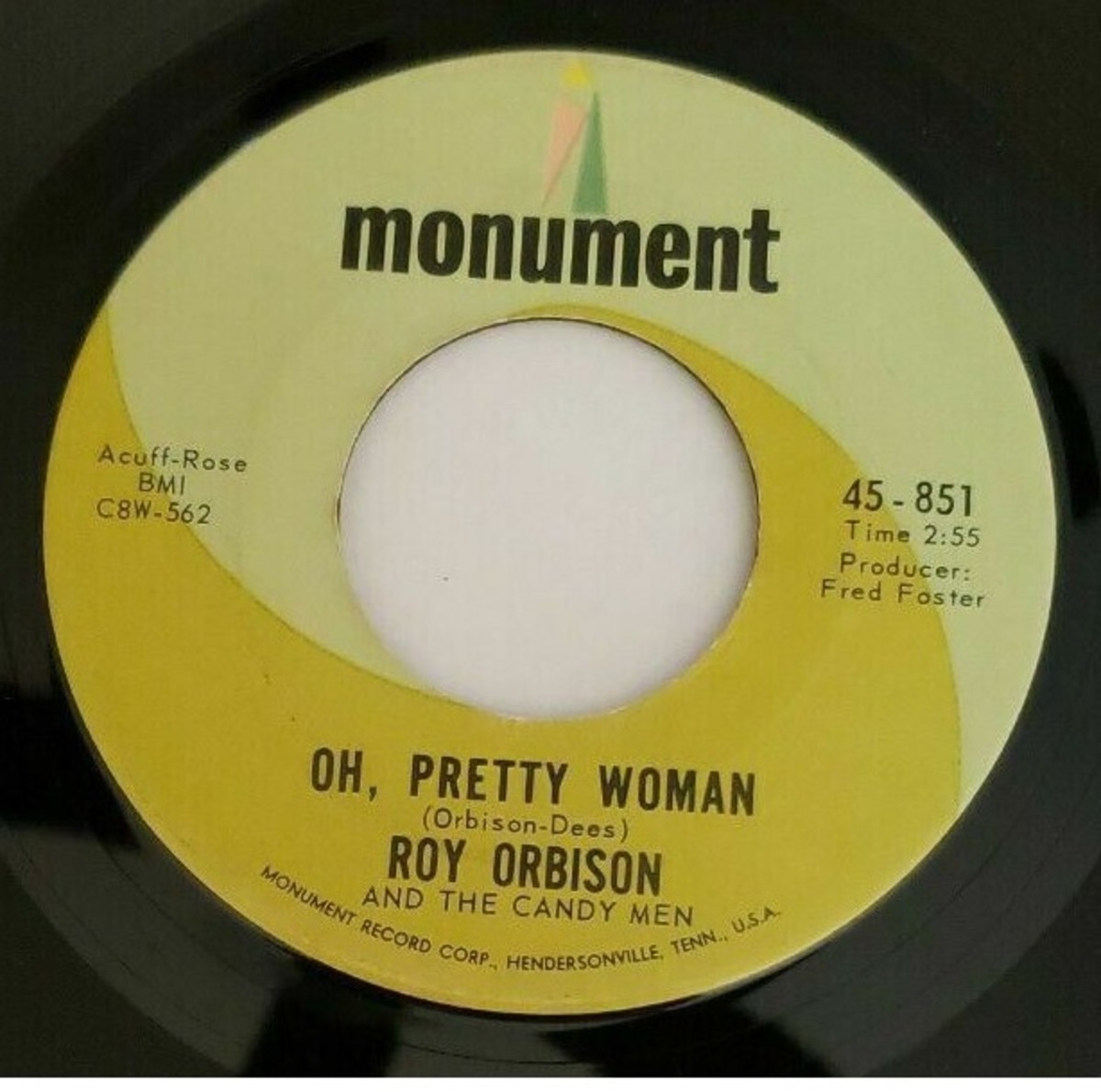 Monument Records released "(Oh), Pretty Woman" as a single in August 1964 and it spent three weeks at number one!