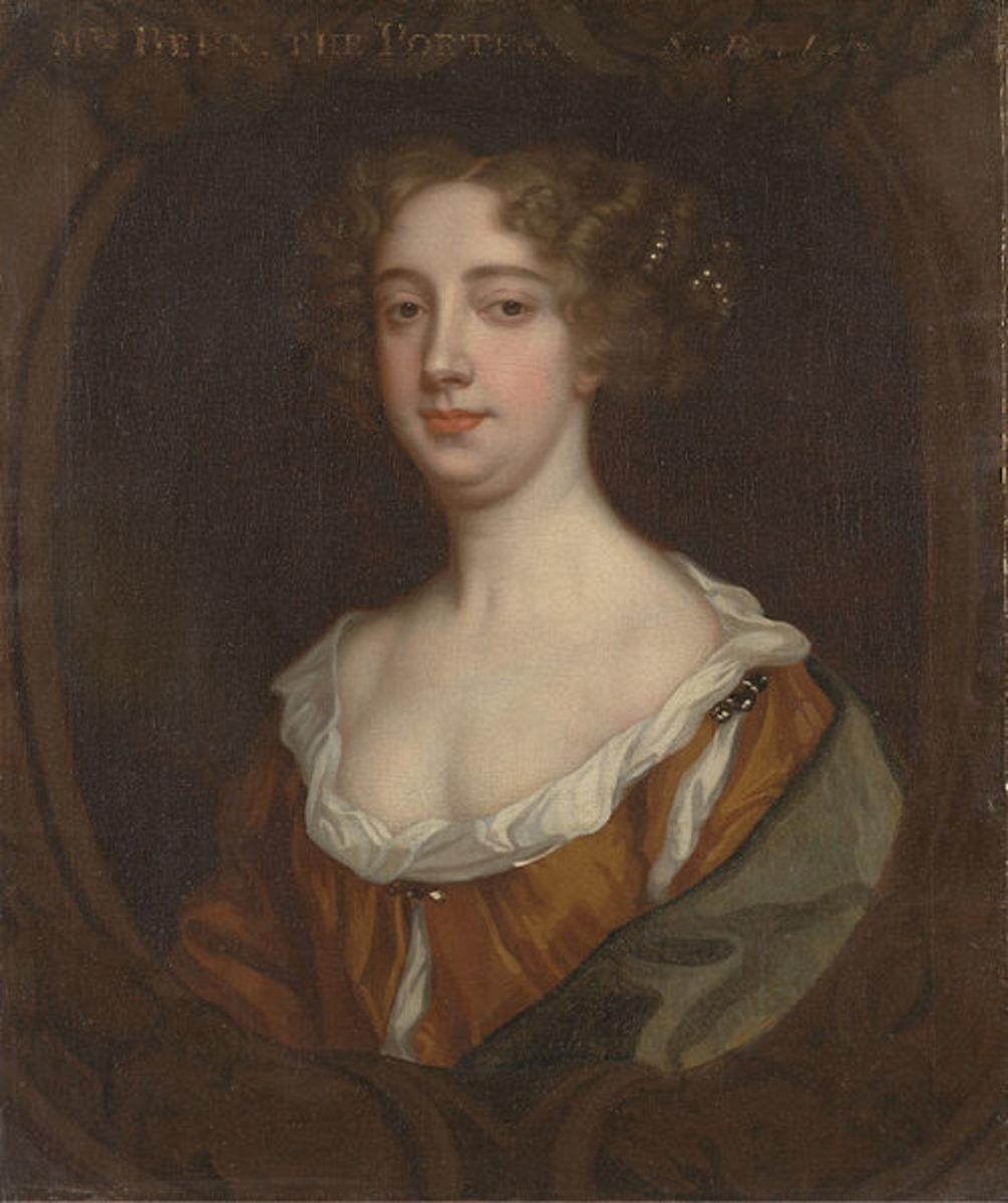 Aphra Behn (1640-1689) Portrait attributed to Peter Lely.