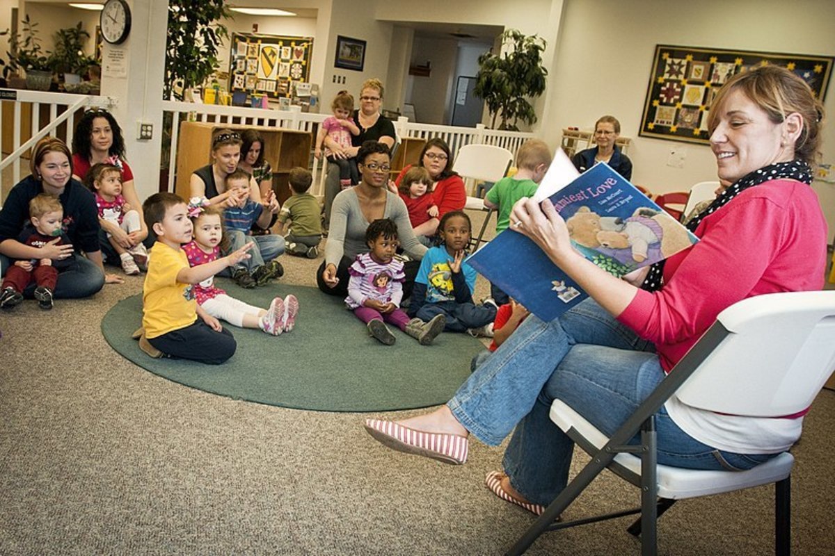 Children's library storytimes promote literacy and readiness for learning in a fun and engaging environment.