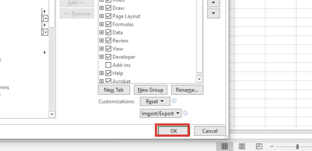 How to Add the Draw Tab in MS Excel - 75