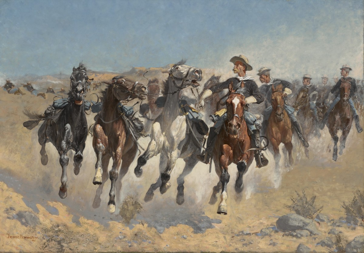 Frederic Remington, "Dismounted: The Fourth Troopers Moving the Led Horses," 1890. Remington had a flourishing career illustrating stories of the American West for magazines.