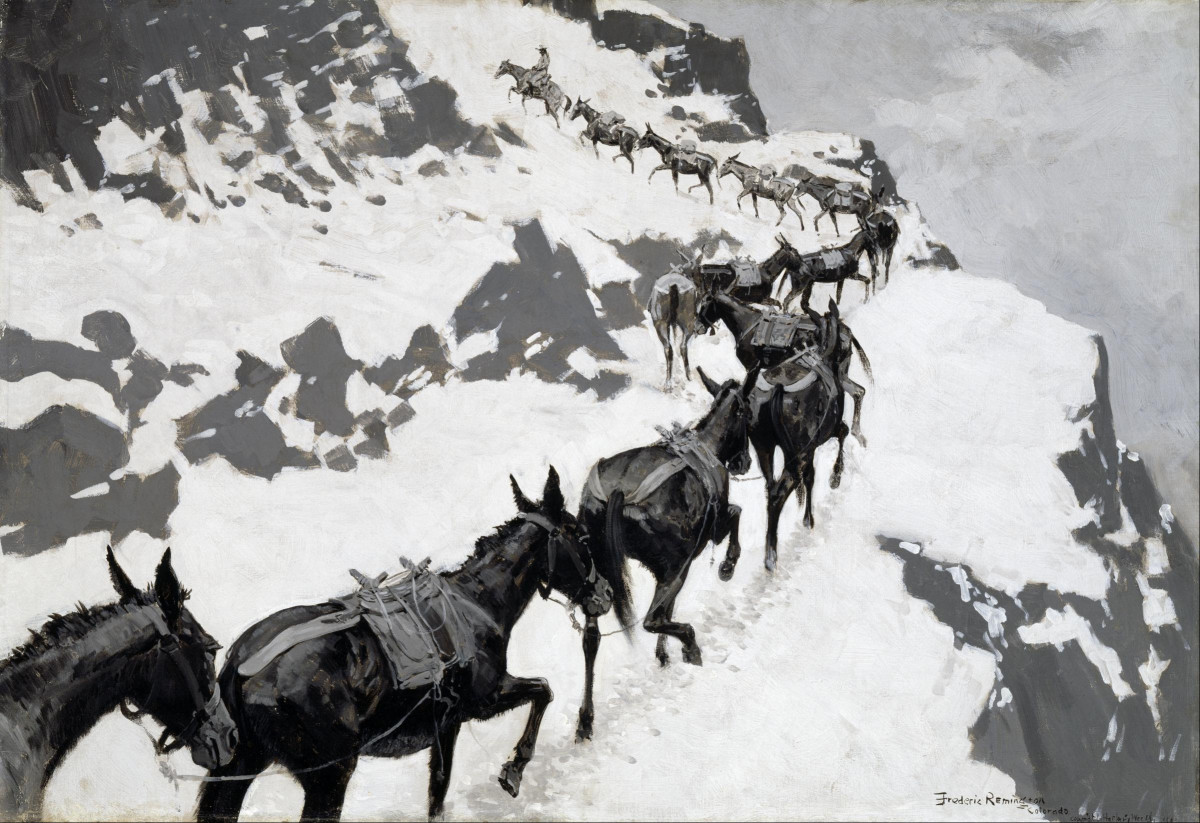 Frederic Remington, "The Mule Pack," 1899
