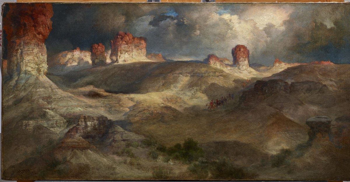Thomas Moran, 1914 "Pine Buttes, Wyoming"