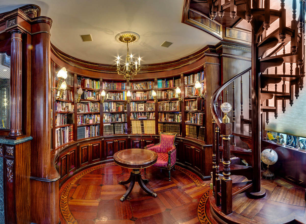 Classic home library design