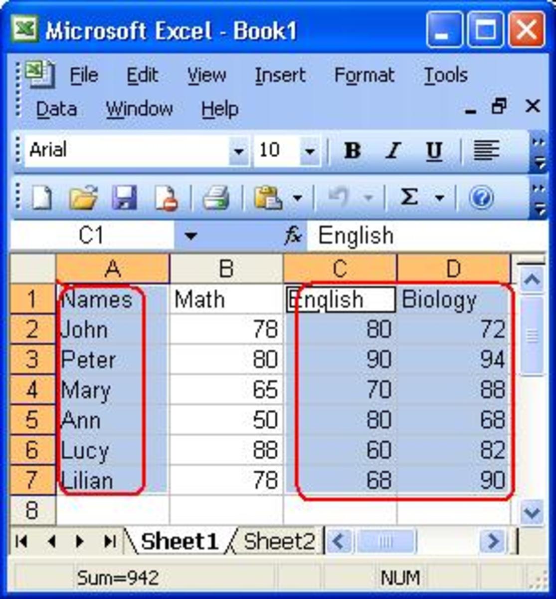 How to Create Charts in Microsoft Office Excel 2003