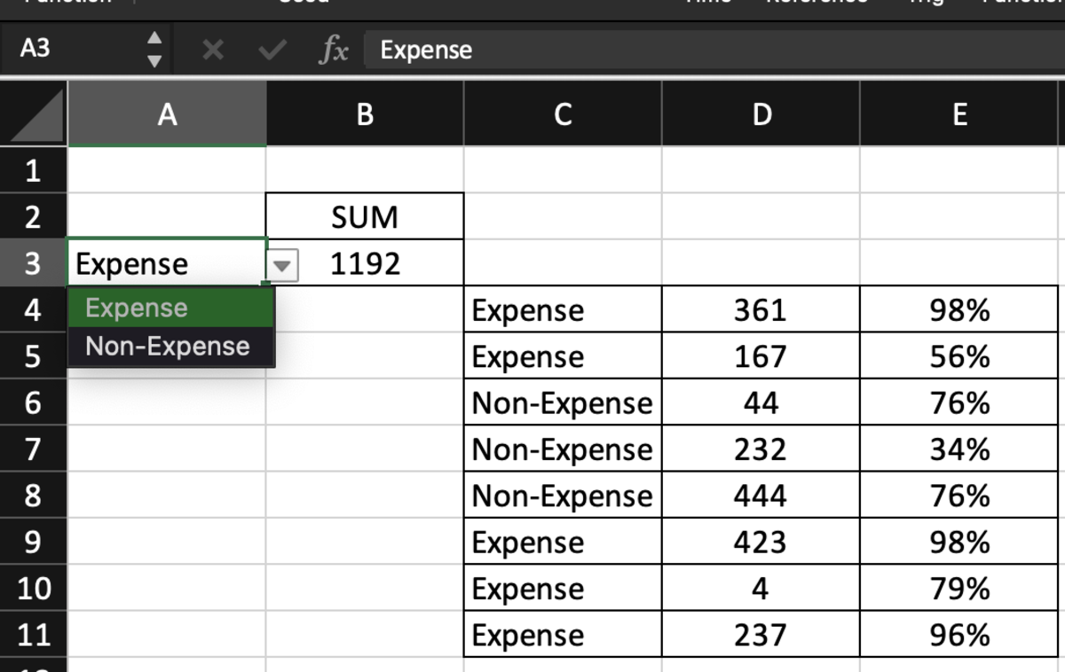 Create a List Box That Determines Values to SUM in Excel - 84