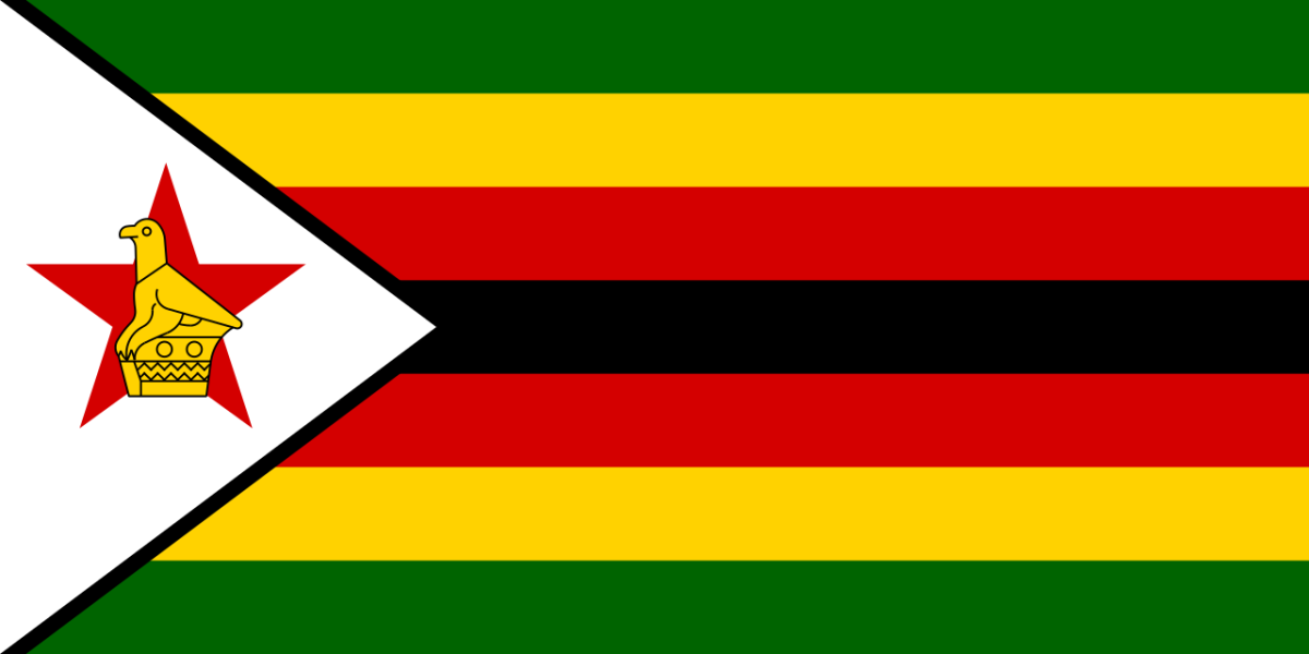 The flag of Zimbabwe.