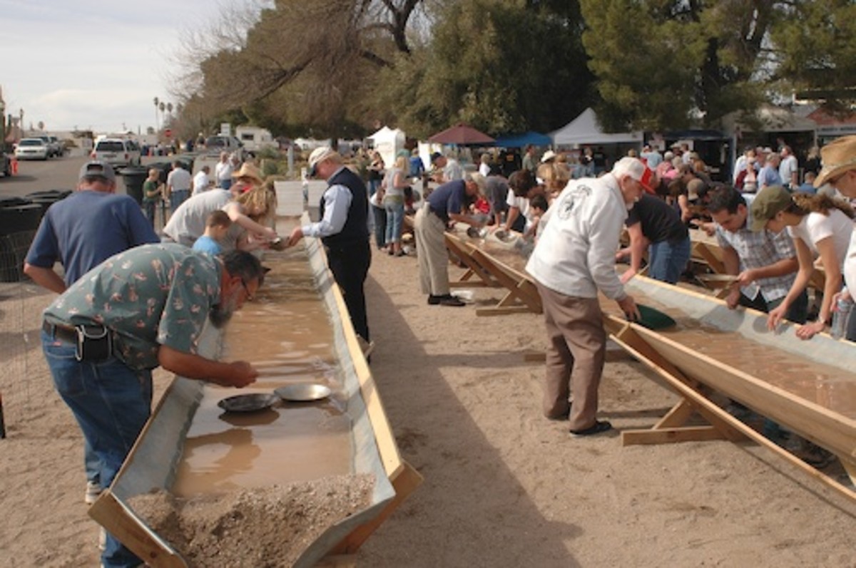 Panning for gold during Wickenburg's annual Gold Rush celebration.
