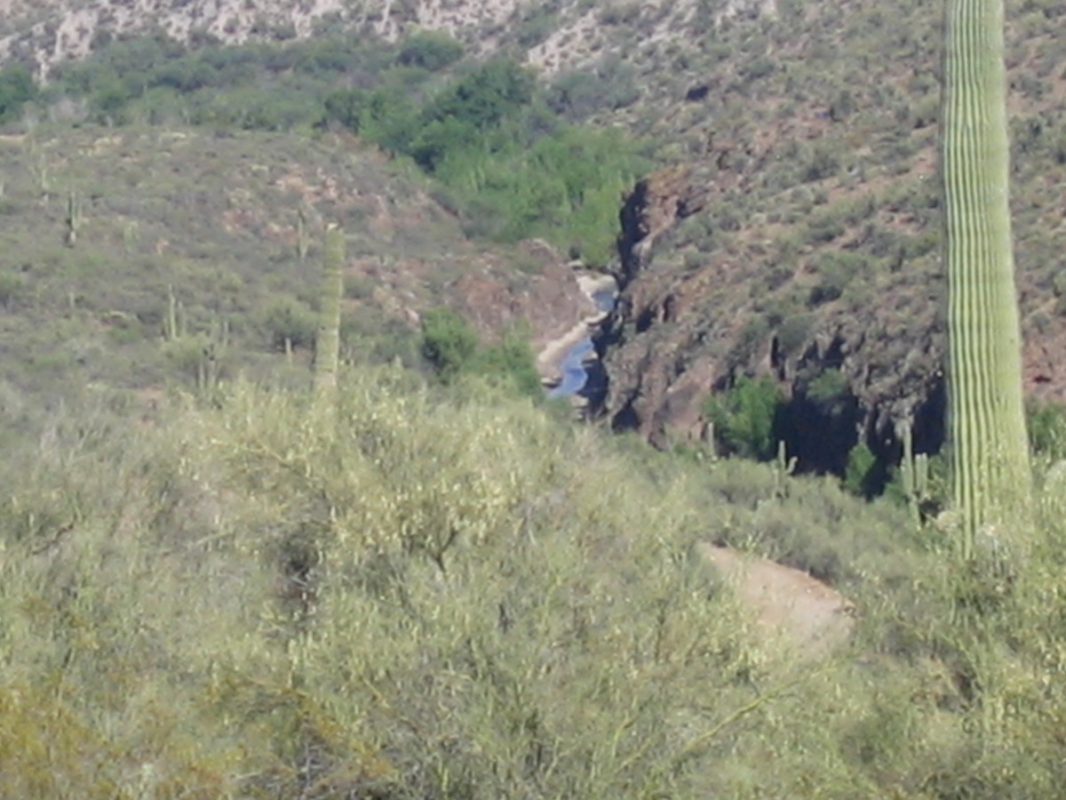 Box Canyon, viewed from above. I took this photo when I was 4-wheeling during my 9th month of pregnancy. Don't try this at home kids!