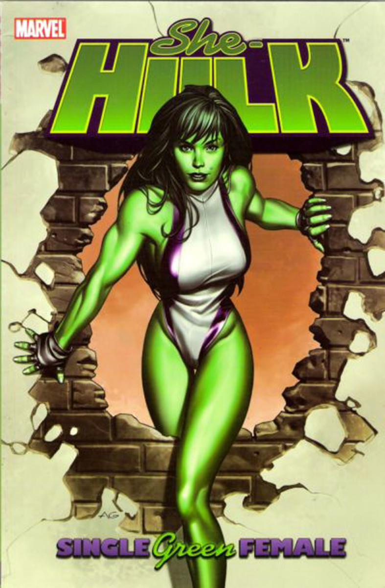 She-Hulk #1 2004 comic series. Cover by Adi Granov.