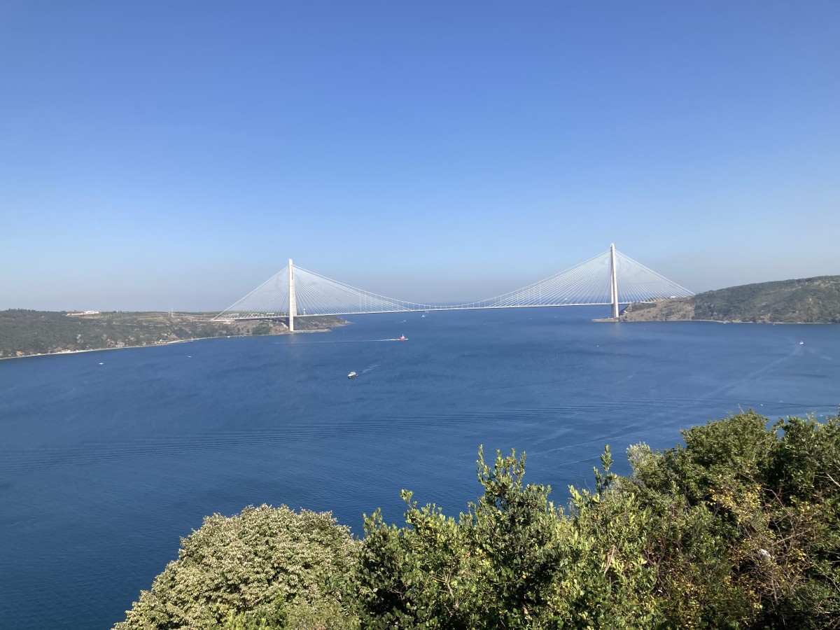 The Bosphorus strait runs through Turkey and divides Asia and Europe. 
