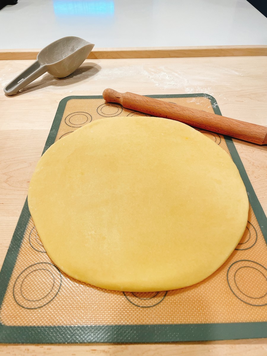 Roll out the dough until it’s a rectangle that is about 10 x 15 inches.