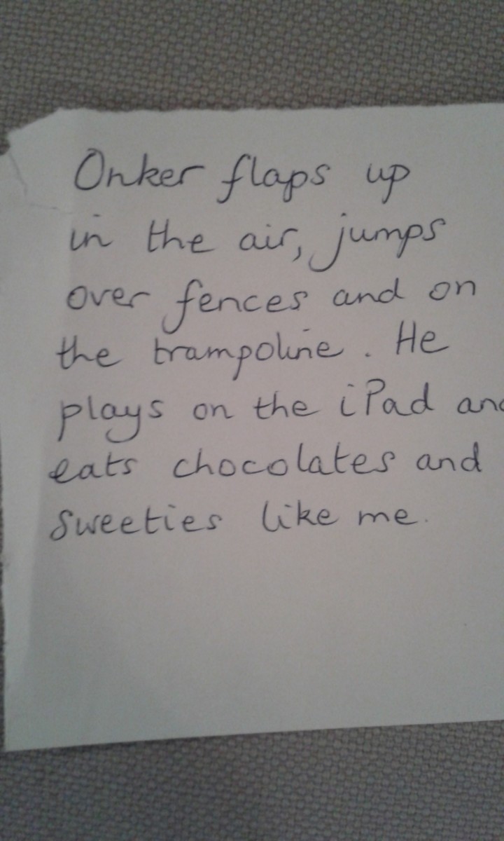 My first grandson's story (dictated to me at 4 years old) about 'Onker' the house ghost!