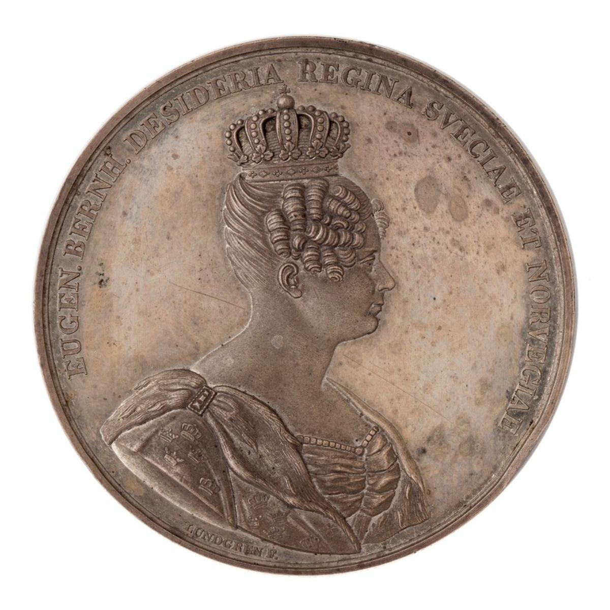 Queen Desideria of Sweden and Norway's coronation medal 1829.