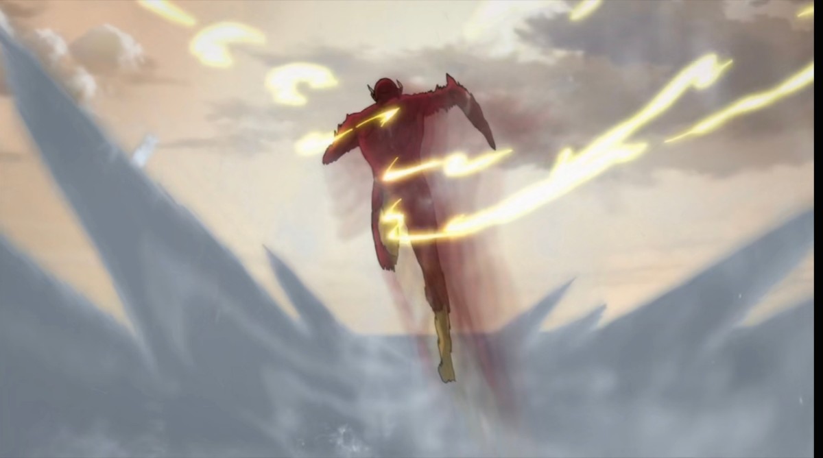 The Flash running off into the Sunset