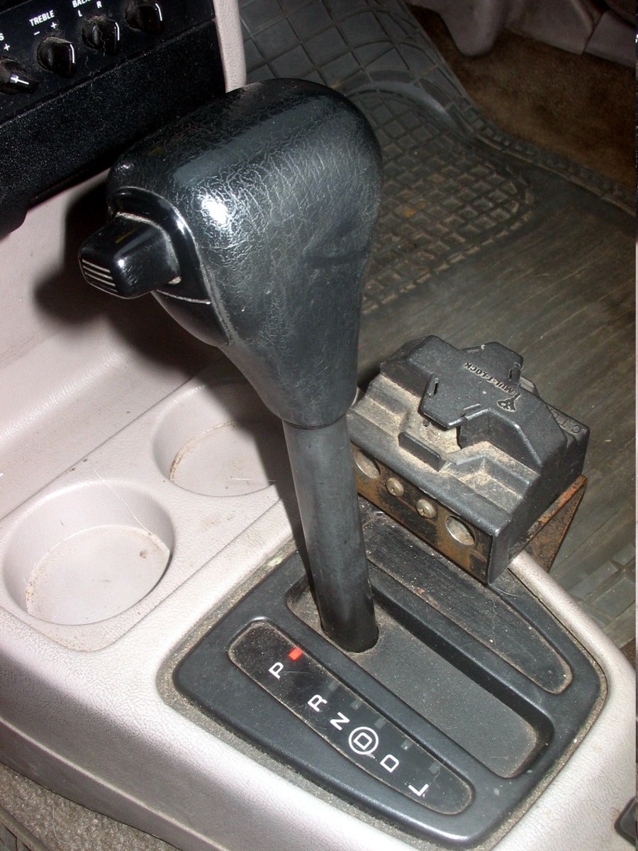 Typical gear selector for an automatic transmission 