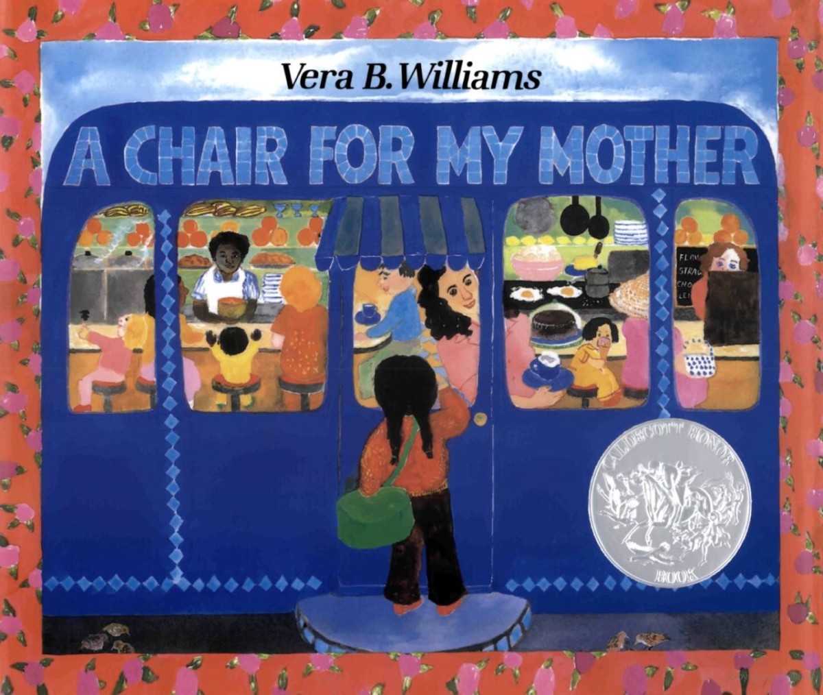 A Chair for My Mother by Vera B. Williams is a book about goal-setting, saving money, and love for family.