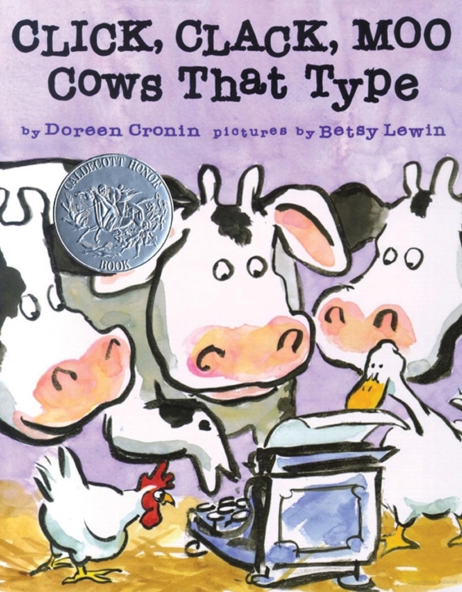 Click, Clack, Moo, Cows that Type by Doreen Cronin and Betsy Lewin