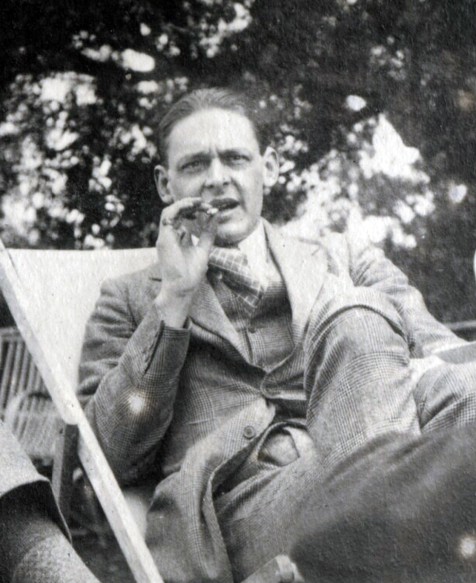 T. S. Eliot, photographed one Sunday afternoon in 1923 by Lady Ottoline Morrell