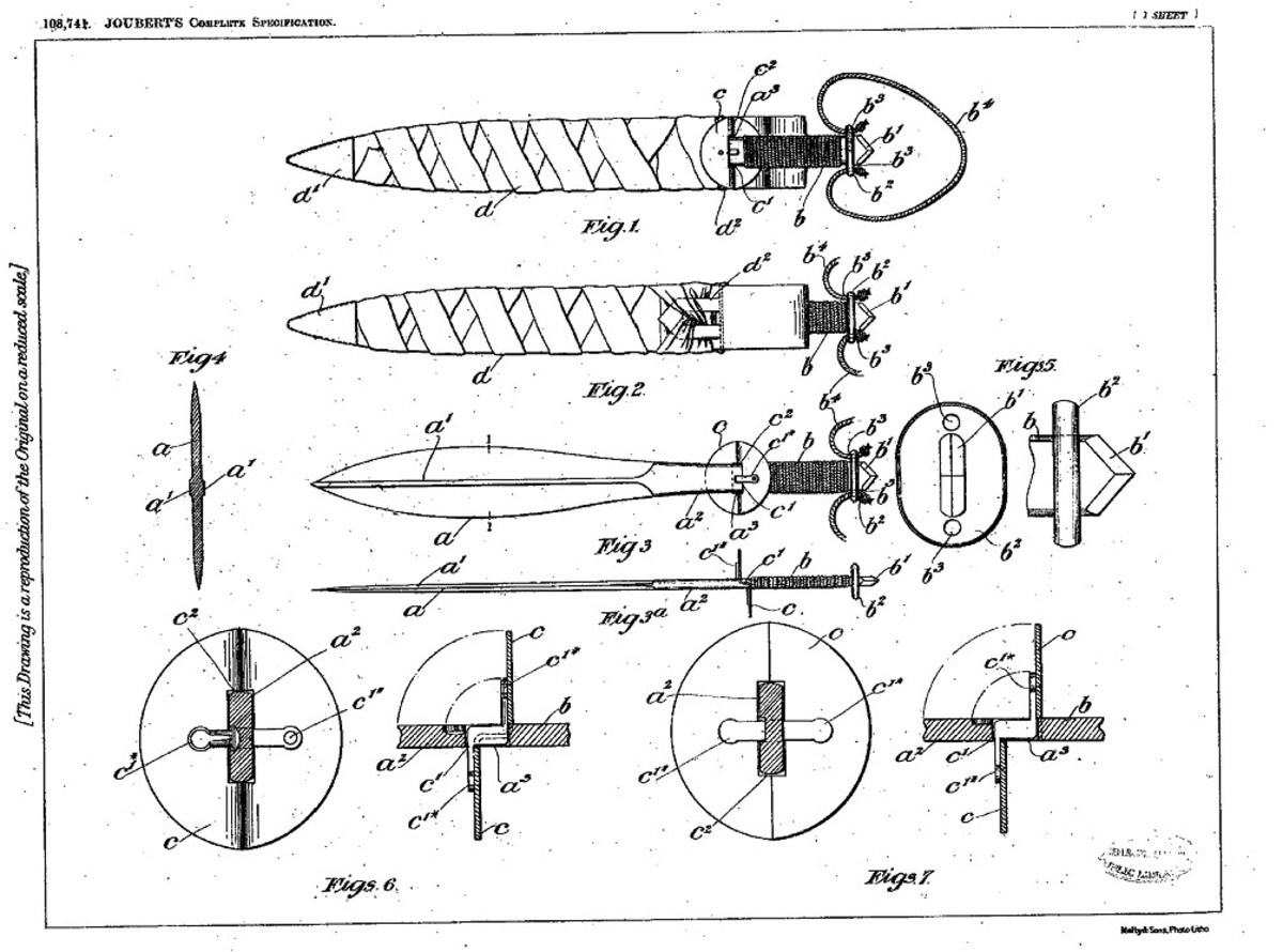 Joubert's patent drawing. 