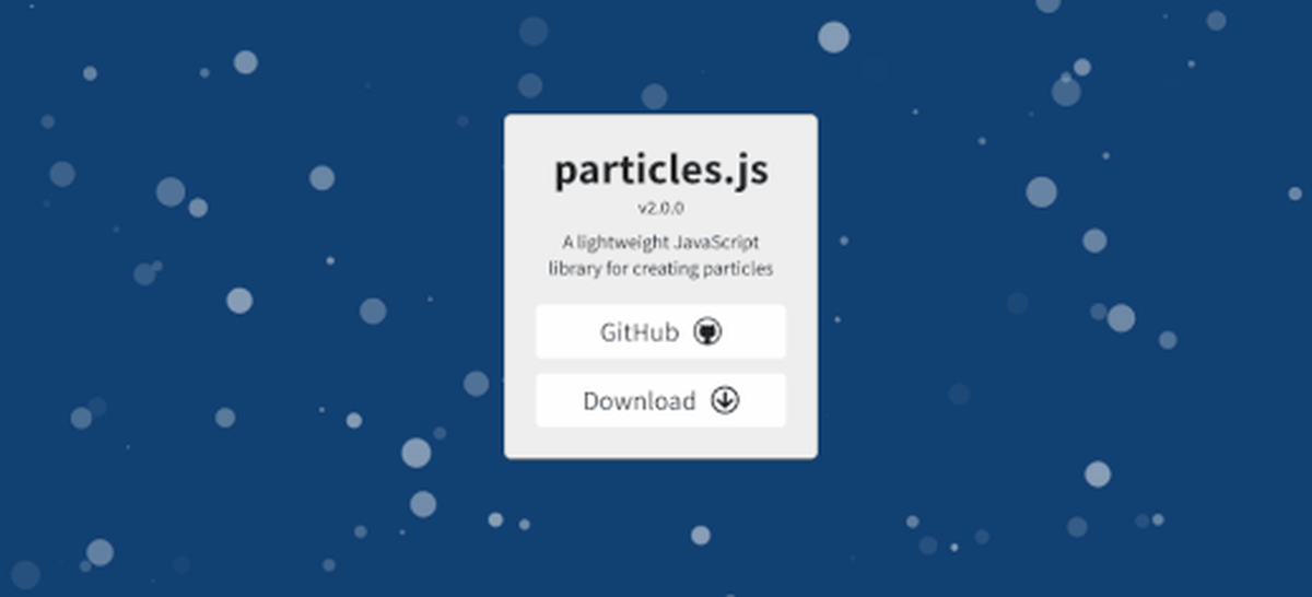 Here's a stunning snow effect created with Particles.js!