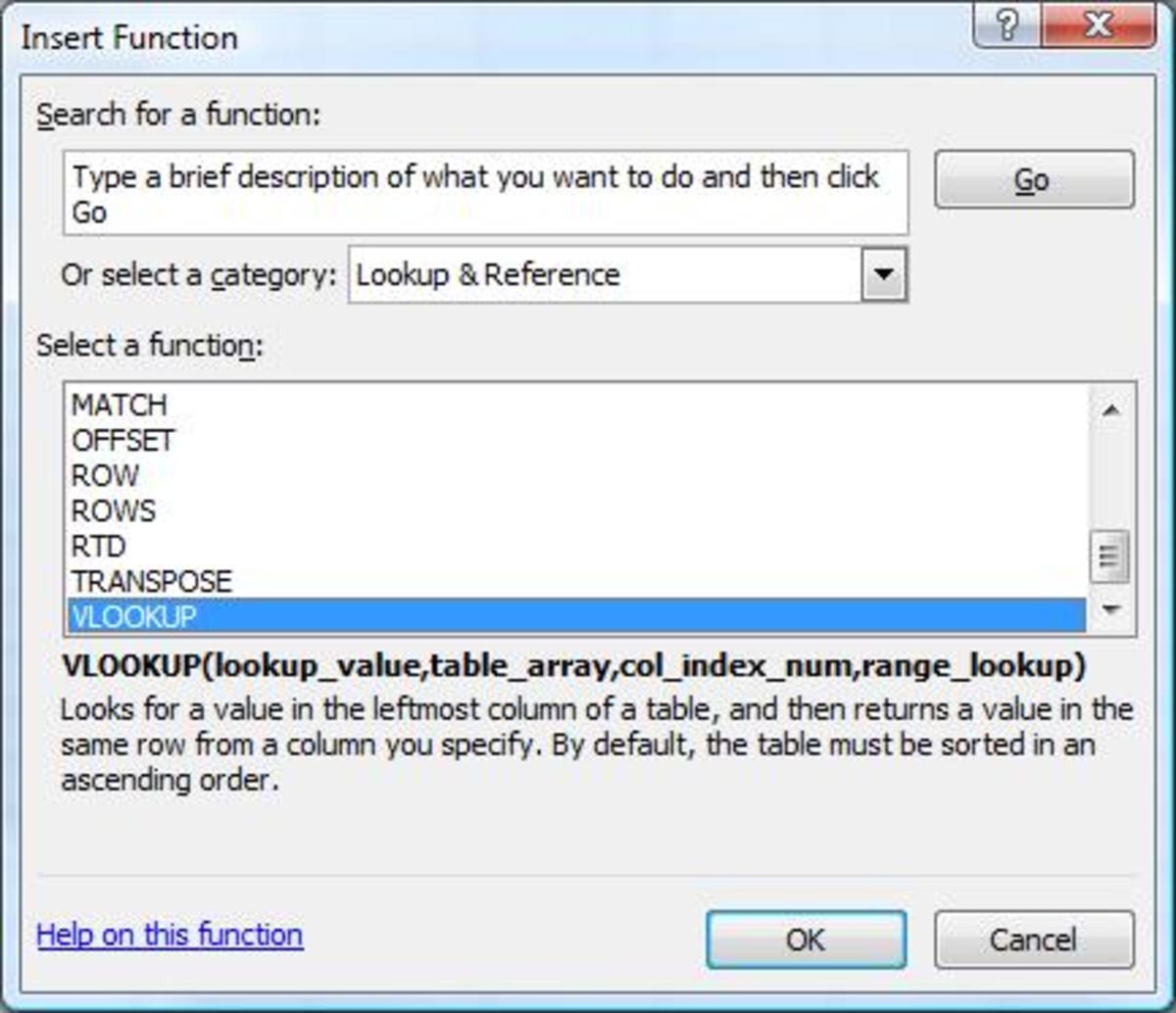 How do you use Microsoft Excel VLOOKUP? - HubPages