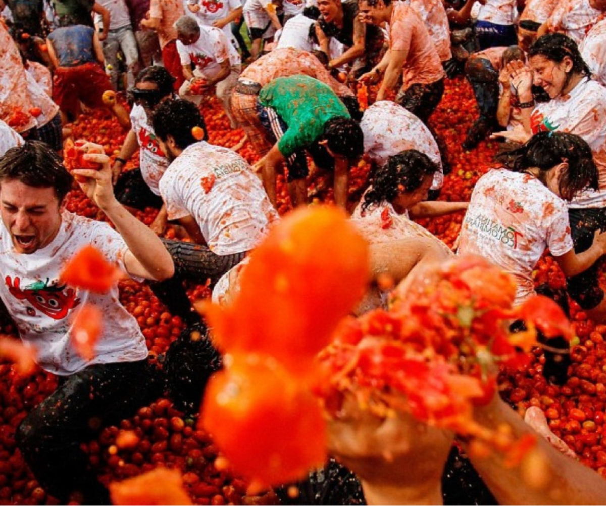 Tomato festival In Spain