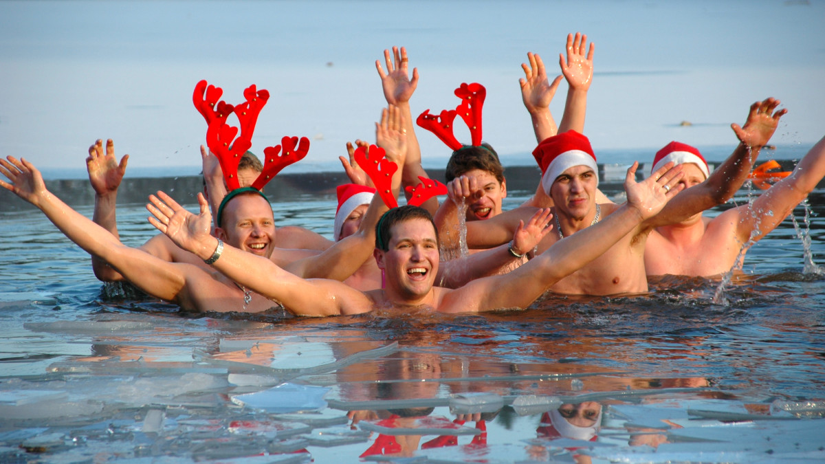 Naked Ice Swimming: Winter's Hottest New Trend?