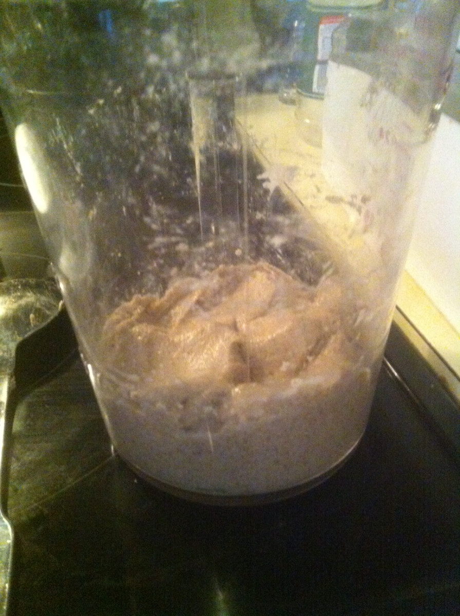 Stir thoroughly to make a cohesive dough/paste, leaving no dry flour