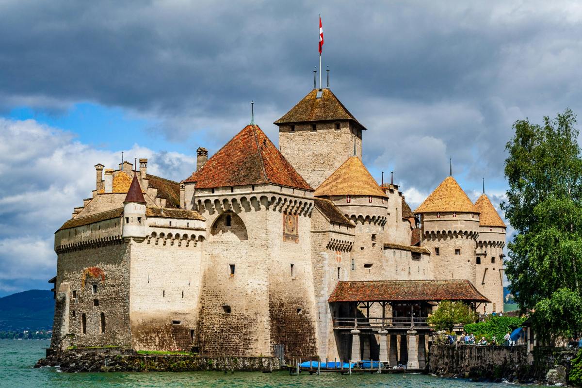 Chateau Chillon Castle in Switzerland