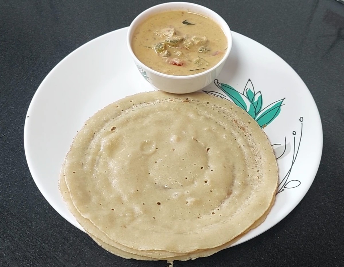 Instant Wheat Flour Dosa and Capsicum Curry Combo Meal
