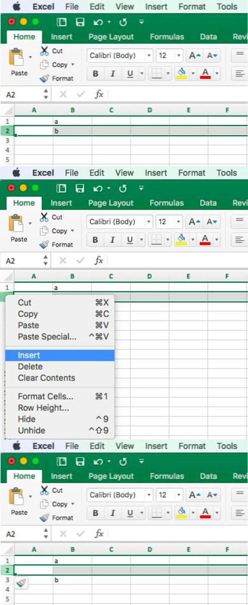 How to Insert a Row on an Excel Spreadsheet