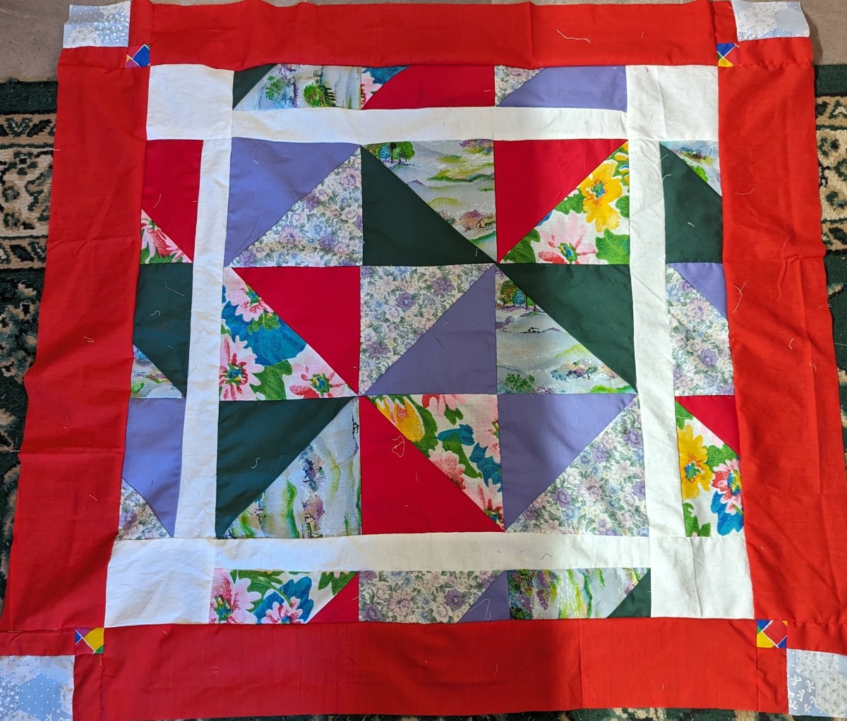 Quilting- How to Add Featured Corners on a Quilt