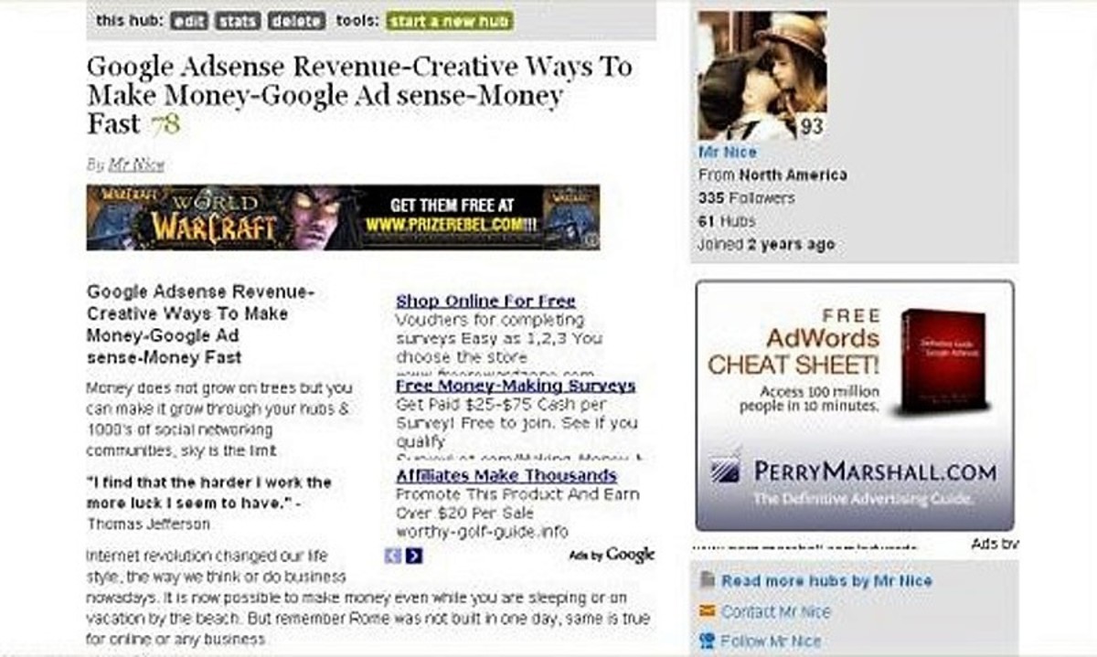 Google Ad Sense - Google Money - Adsense Income