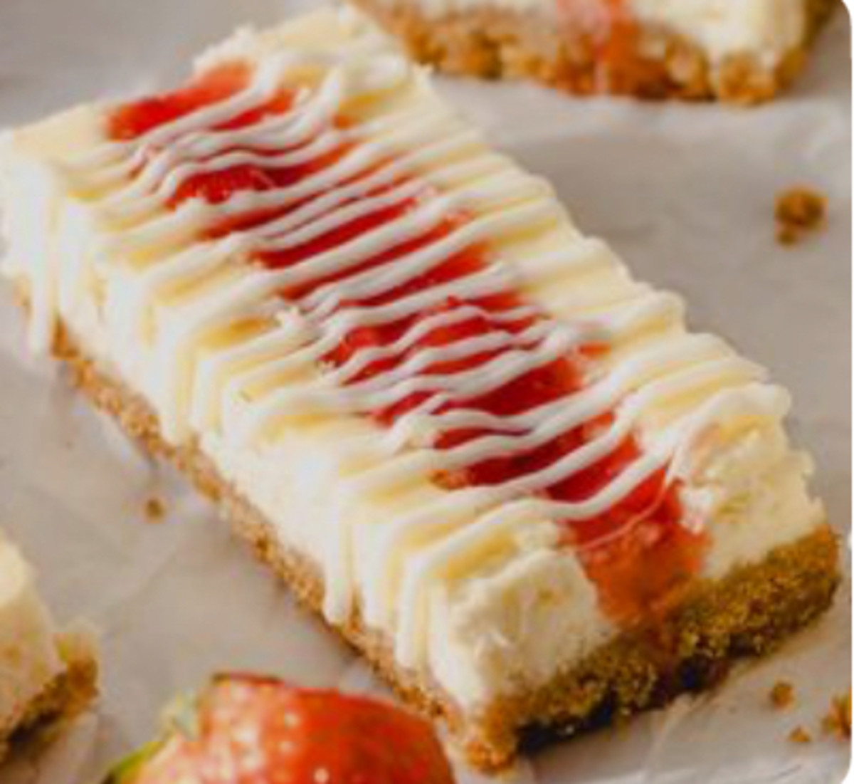Strawberry Cheesecake Snack Bars
