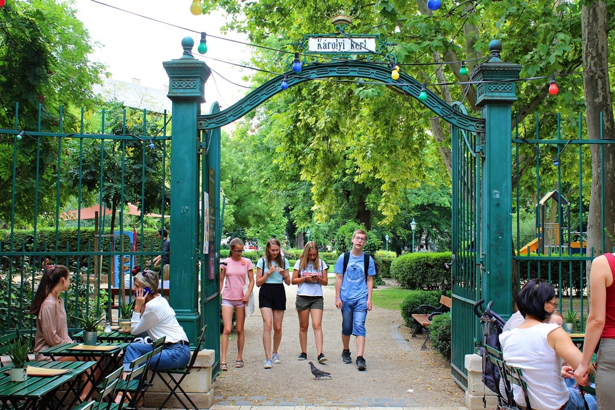 Karolyi Garden Is a Small Green Oasis in the Heart of Budapest