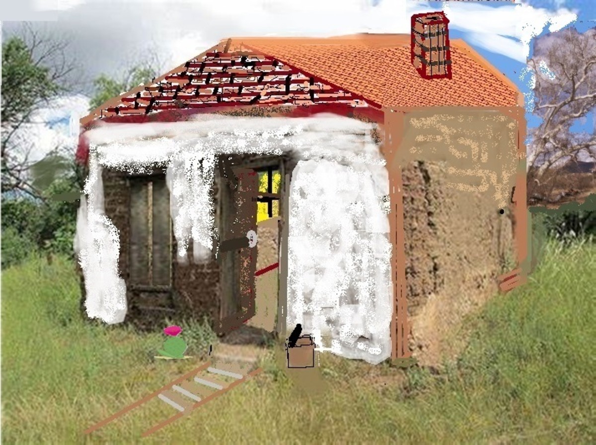 They walked toward their new house.